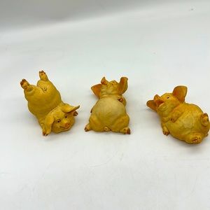 Home Interior’s Mischievous 3 Little Pig-Let Figurines 2001